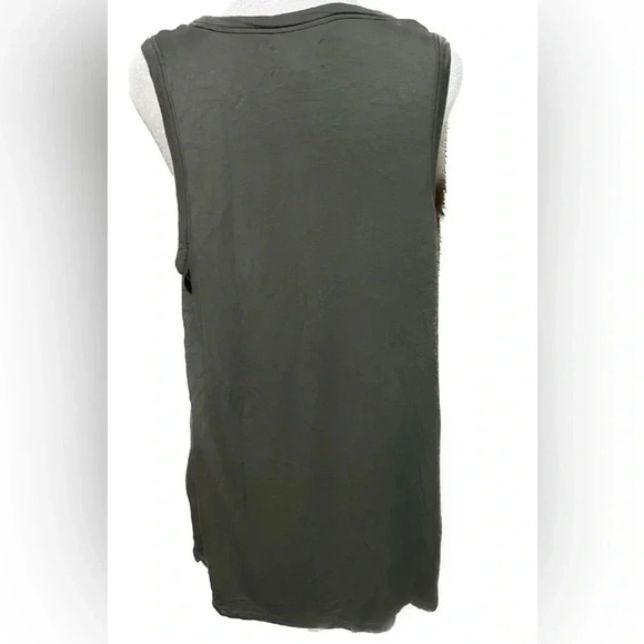 Lou & Grey olive green sleeveless mini dress large - Picture 3 of 5